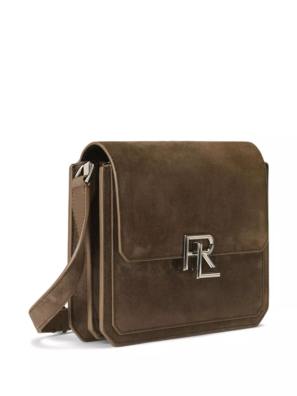 Ralph Lauren Collection logo-plaque suede crossbody bag Women 0118