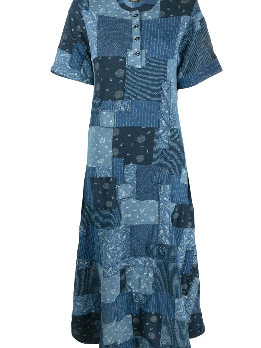 dress Ralph Women midi RRL Lauren patchwork Hattie 0315