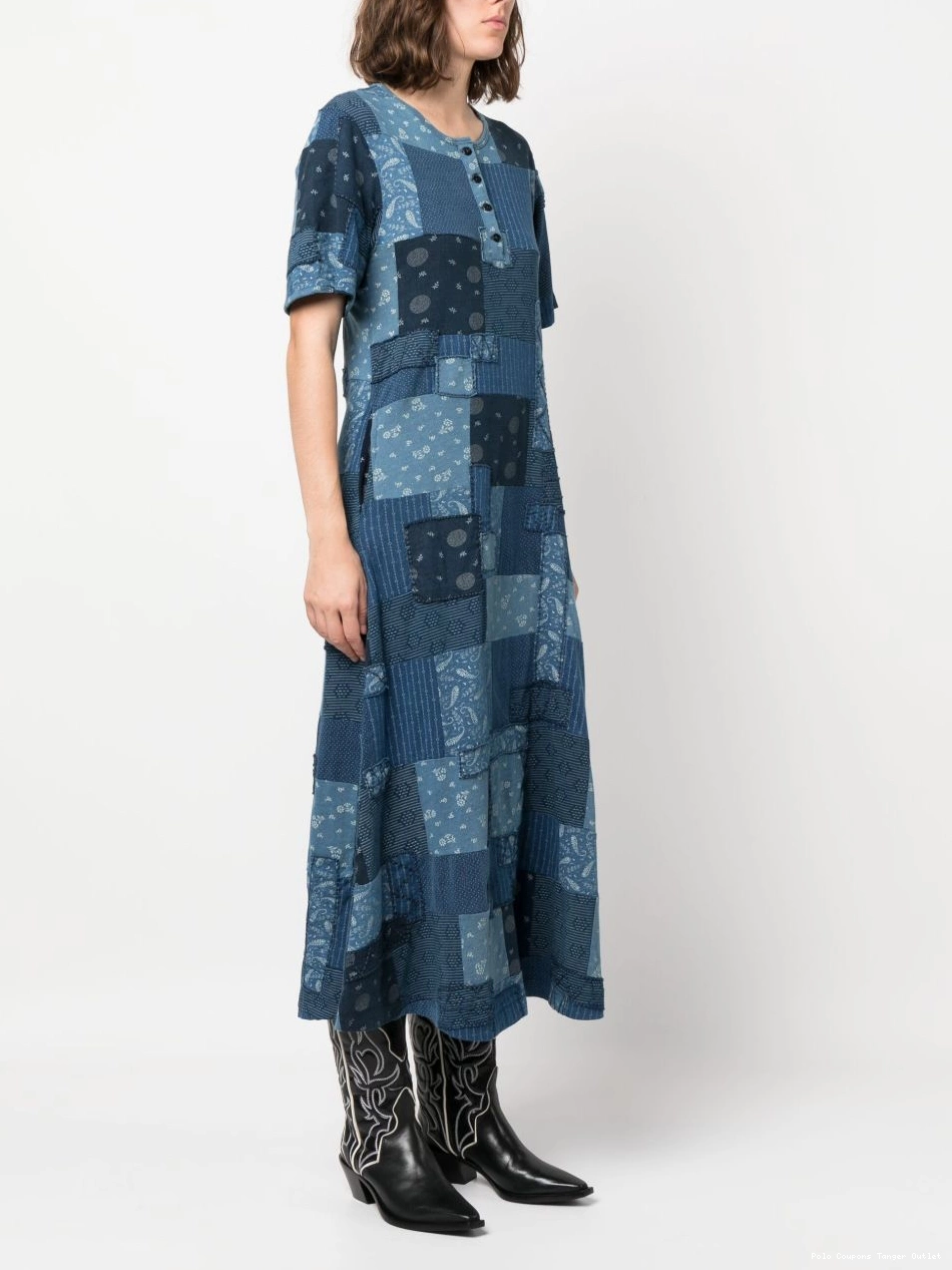 dress Ralph Women midi RRL Lauren patchwork Hattie 0315