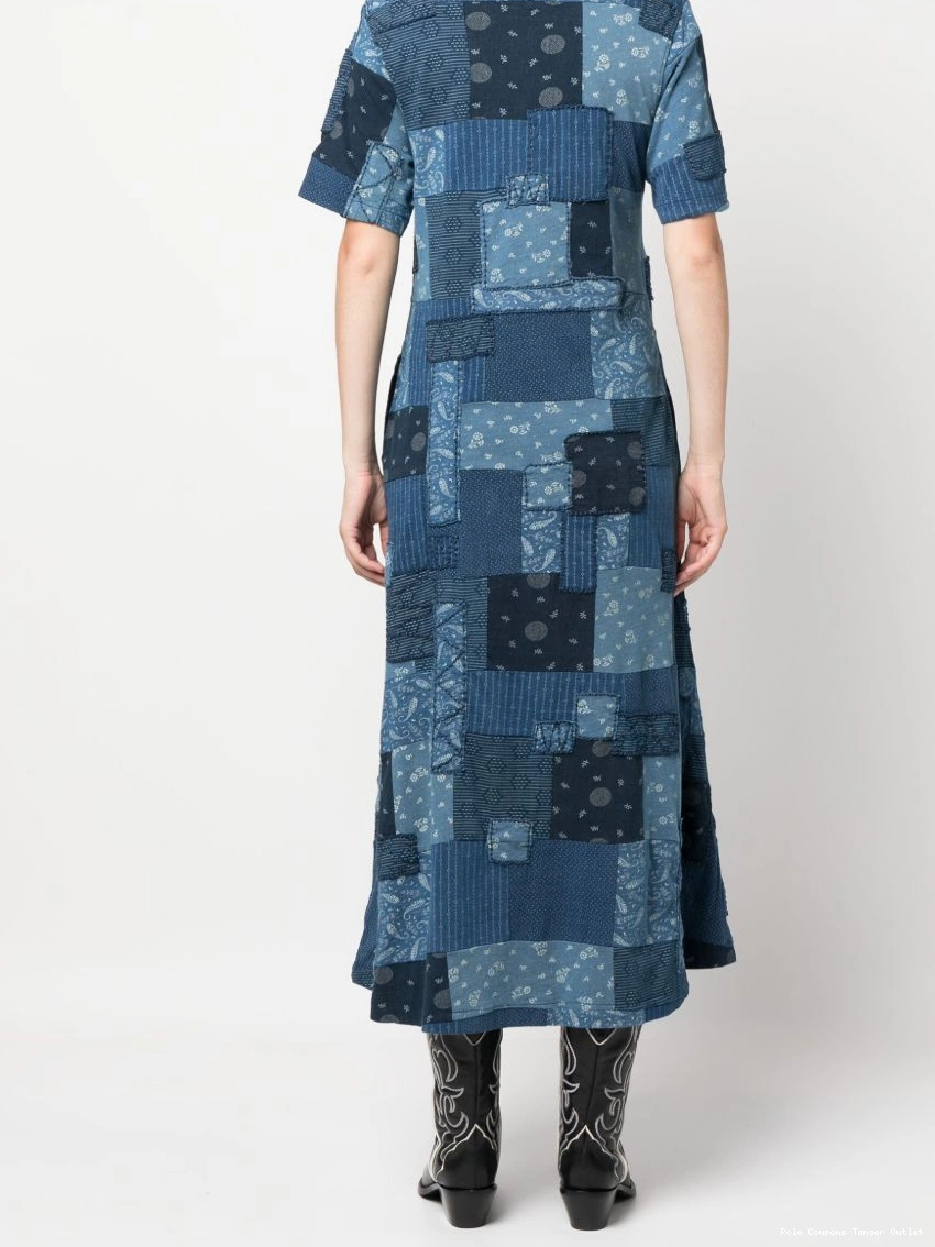 dress Ralph Women midi RRL Lauren patchwork Hattie 0315